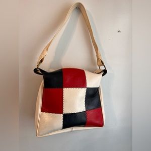Vintage Jaclyn USA leather patchwork bag